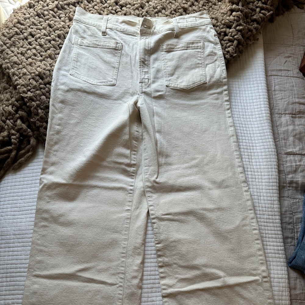 Madewell Petite Perfect Vintage Wide-Leg Jeans, Size Petite 31, Vintage Canvas